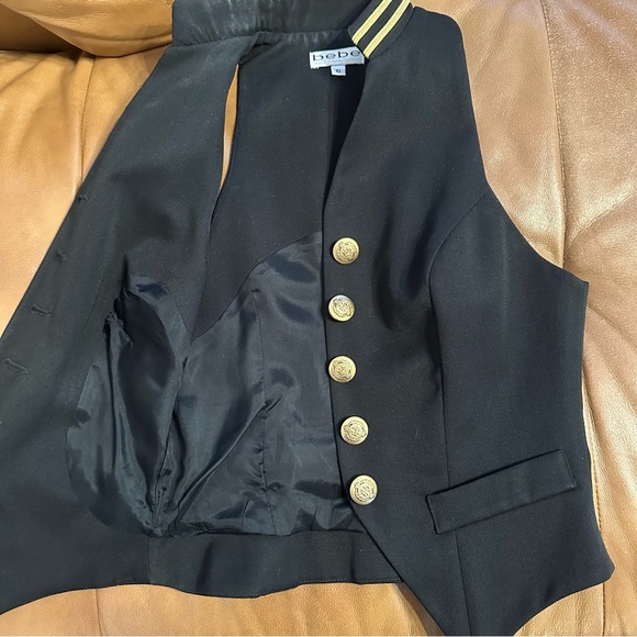 Bebe San Francisco 100% wool vest size 6 - Picture 7 of 8